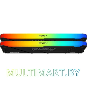 Оперативная память Kingston FURY Beast RGB 2x32GB DDR4 PC4-28800 (KF436C18BB2AK2/64) картинка 2